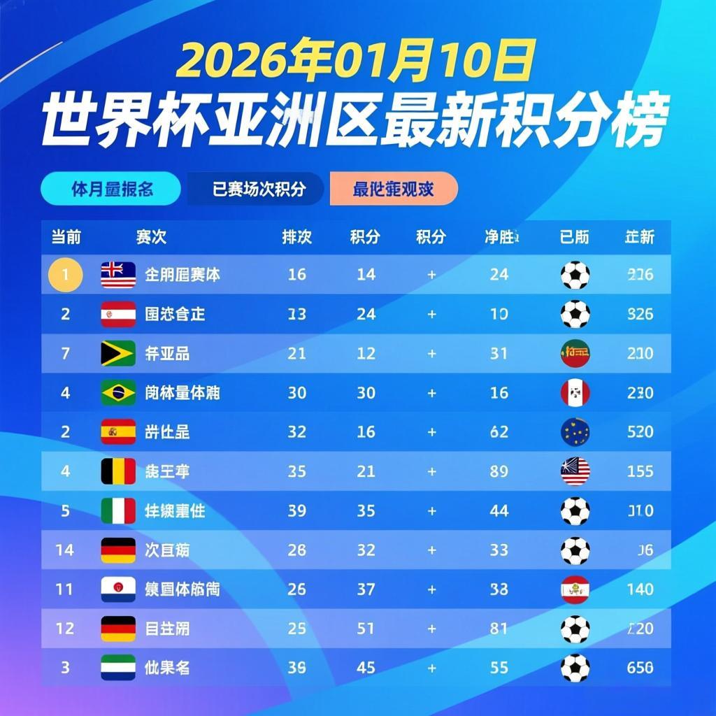 亚洲区世预赛尘埃落定：积分榜背后的格局重塑与国足反思